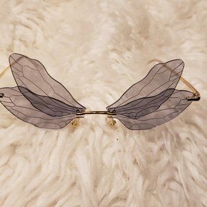 BUTTERFLY ORNATE CHARCOAL EDGY GLASSES